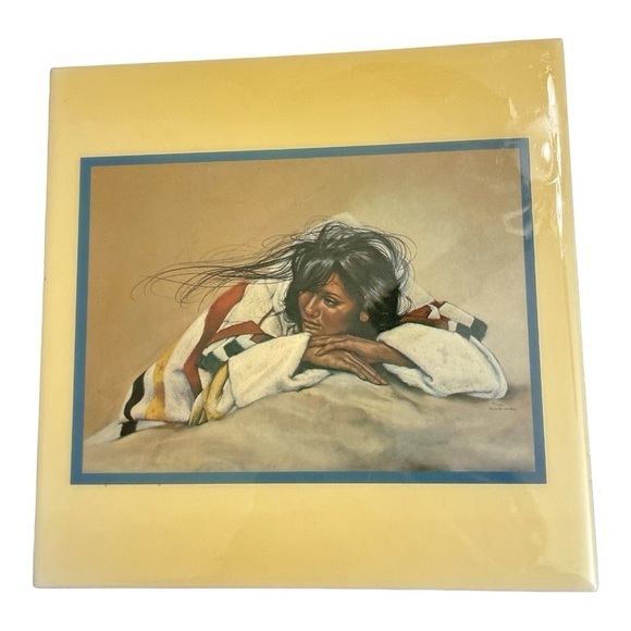 Penni Anne Cross Alawa-sta-we-ches Native American Woman Print In tile frame - Picture 2 of 5
